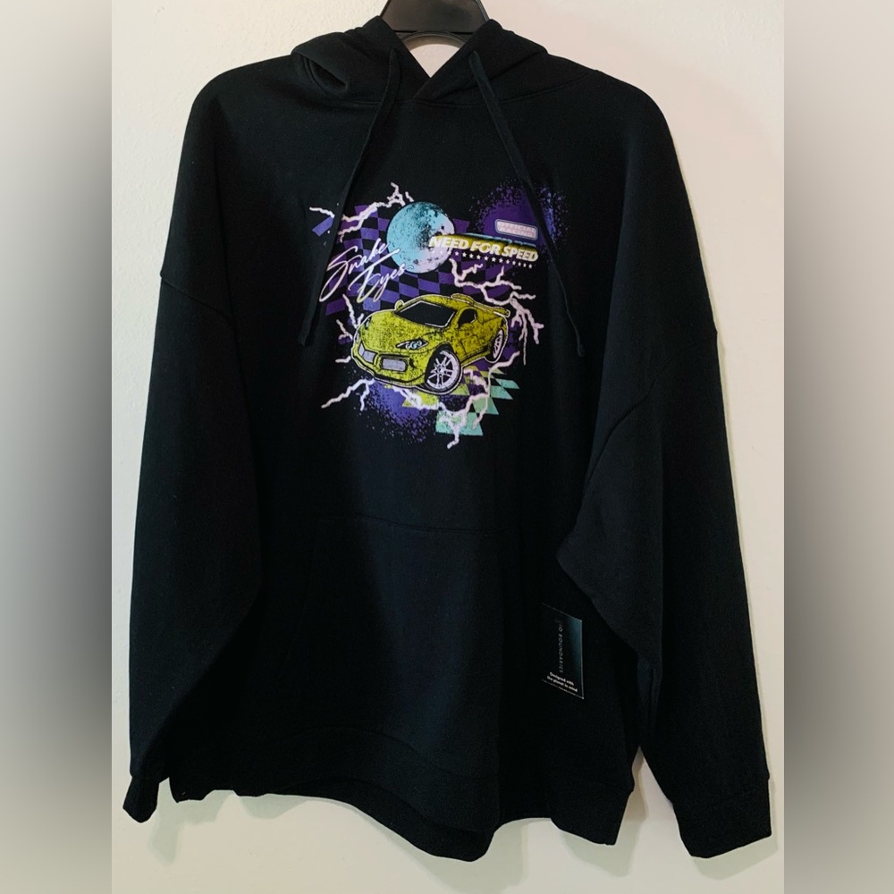 No Boundaries 3XL Car Need For Speed Men's Graphic Print Hoodie